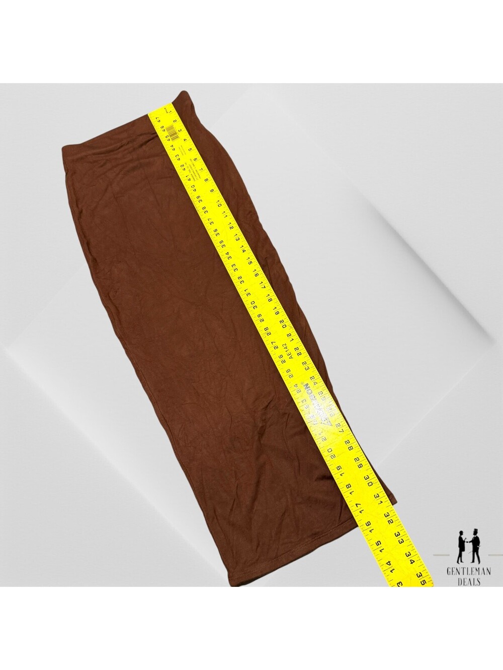 RE ONA Women Brown Casual Skirt XS Viscose Spandex Tight Skirt Side Slit - Picture 3 of 8